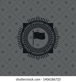 flag icon inside dark emblem