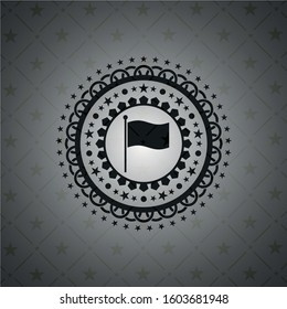 flag icon inside dark emblem