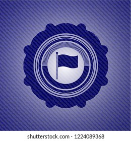 flag icon inside jean background
