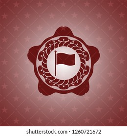 flag icon inside red icon or emblem