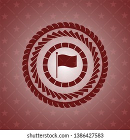 flag icon inside red emblem