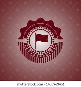 flag icon inside red icon or emblem