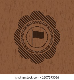 flag icon inside wood emblem. Retro