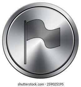 Flag icon. Internet button on white background. EPS10 Vector. 