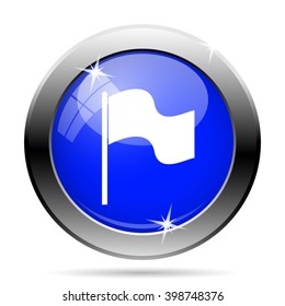 Flag icon. Internet button on white background. EPS10 vector
