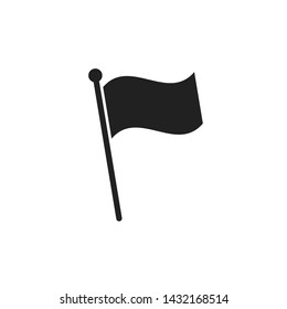 Flag icon isolated. Button or symbol of location. Flat gps element. EPS 10