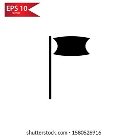 Flag icon isolated. Flag Logo. Location marker symbol. Vector Illustration.