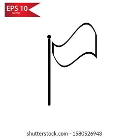 Flag icon isolated. Flag Logo. Location marker symbol. Vector Illustration.