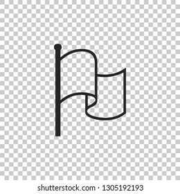 Flag icon isolated on transparent background. Flat design. Vector Illustration