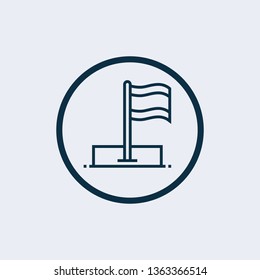 Flag icon isolated on white background. Flag icon simple sign. Flag icon trendy and modern symbol for graphic and web design.