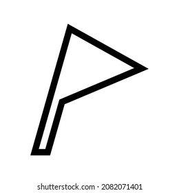 Icono de marca aislado en fondo blanco