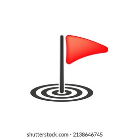 Flag icon isolated on white illustration