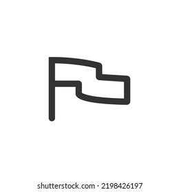 Flag icon isolated on white background. Report symbol modern, simple, vector, icon for website design, mobile app, ui. Vector Illustration