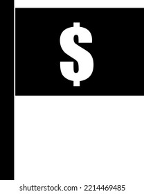 Icono de indicador aislado en fondo blanco. Icono de marca en estilo de diseño moderno. Icono del vector de la bandera símbolo moderno y sencillo para el sitio web, móvil, logotipo, aplicación, 