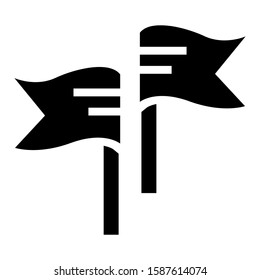flag icon isolated sign symbol vector illustration - high quality black style vector icons
