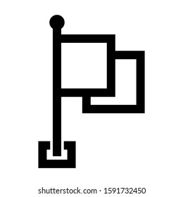 flag icon isolated sign symbol vector illustration - high quality black style vector icons
