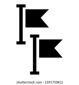 flag icon isolated sign symbol vector illustration - high quality black style vector icons

