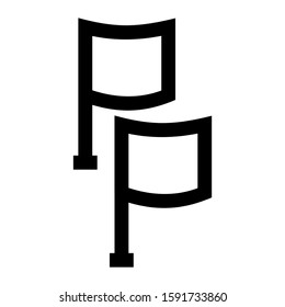 flag icon isolated sign symbol vector illustration - high quality black style vector icons

