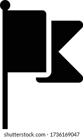 icono de bandera con representación vectorial aislada