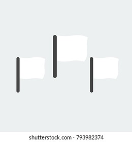 Flag icon isolated vector illustration on white transparent background