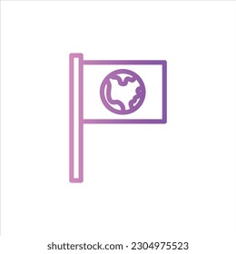 Flaggensymbol mit isolierter Vektorgrafik und transparentem Hintergrund