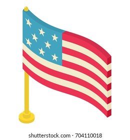Flag icon. Isometric illustration of flag vector icon for web