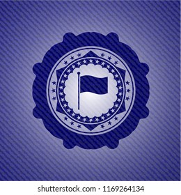 flag icon with jean texture