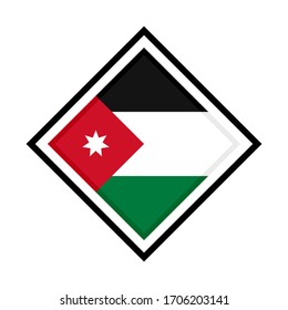 flag icon, jordan flag isolated on white background