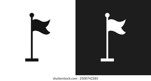 Vector de arte de línea de icono de bandera