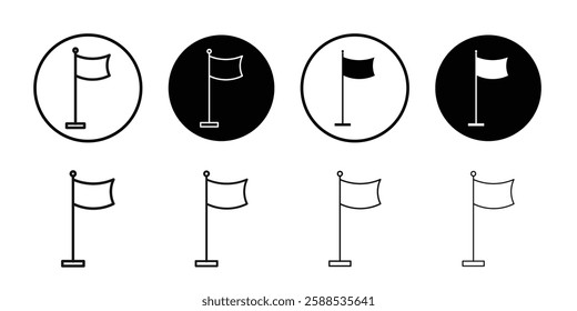 Flag icon line art vector