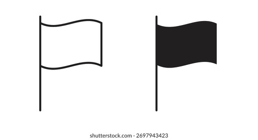 Línea del icono de la bandera. eps 10 Ilustración vectorial