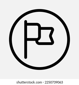 Flag icon in line style about essentials, use for website mobile app presentation