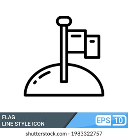 icono de marca en estilo de línea aislado en fondo blanco. EPS 10