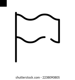 flag icon line style vector