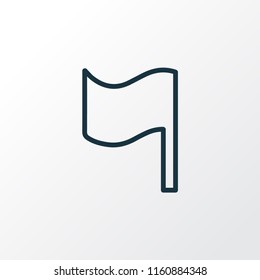 Flag icon line symbol. Premium quality isolated pennant element in trendy style.