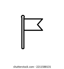 flag icon line vector icon
