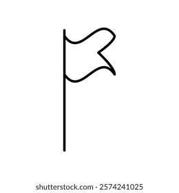 Flag icon linear logo isolated