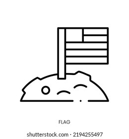 flag icon. Linear style sign isolated on white background. Vector illustration