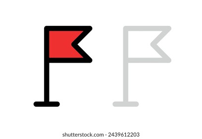 Icono de marca. Marcador de posición. Símbolo de ubicación de objeto. Marcar en el mapa. Designación de equipo o país.