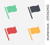 Flag icon. Location marker symbol. Flat design style.