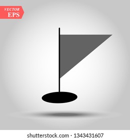 Flag icon. Location marker symbol. Flat design style. eps10