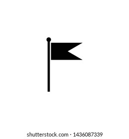 Flag icon. Location marker symbol. Flat design style.