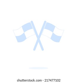 Flag icon. Location marker symbol. Flat design style.