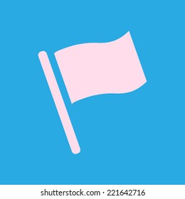 Flag icon. Location marker symbol. Flat design style.