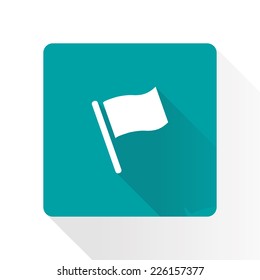 Flag icon. Location marker symbol. Flat design style.
