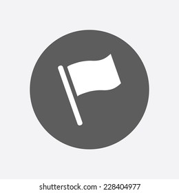 Flag icon. Location marker symbol. Flat design style.