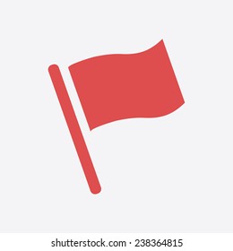 Flag icon. Location marker symbol. Flat design style.