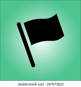 Flag icon. Location marker symbol. Flat design style.