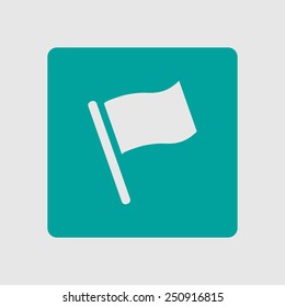 Flag icon. Location marker symbol. Flat design style.