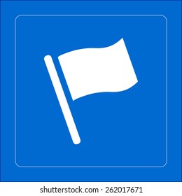 Flag icon. Location marker symbol. Flat design style.